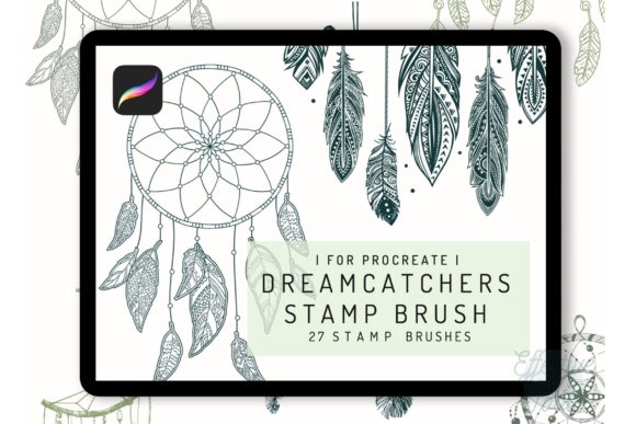 27 Procreate Dreamcatcher Stamp Brush Set