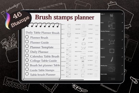 46 Planner Stamps: Build Your Digital Calendar Fast