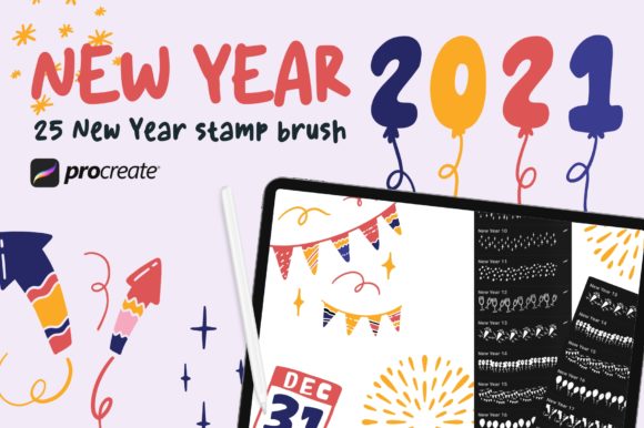 Celebrating 2021: A Creative Guide to the New Year Procreate Stamp Brush