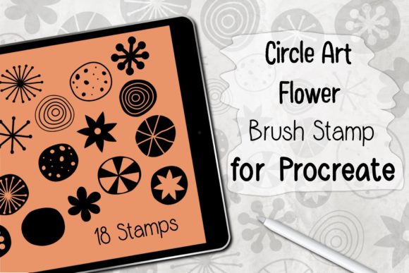 Circle Art Flower Stamp Brush Procreate Guide
