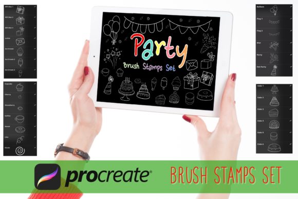 Elevate Your Procreate Art with Party Stamps Brushset