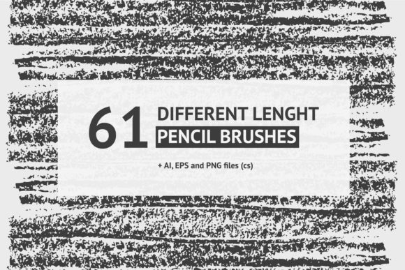 Elevating Digital Art with 61 Textured Vector Pencil Brushes