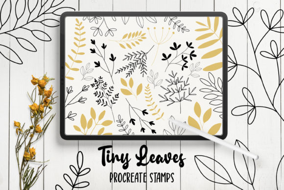 Evaluating Hand Drawn Leaves Procreate Stamps for Digital Design