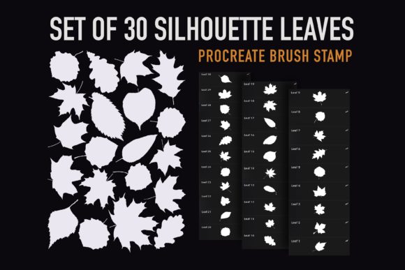 Evaluating the Silhouette Leaves Stamp Brush Procreate Set for Digital Illustration