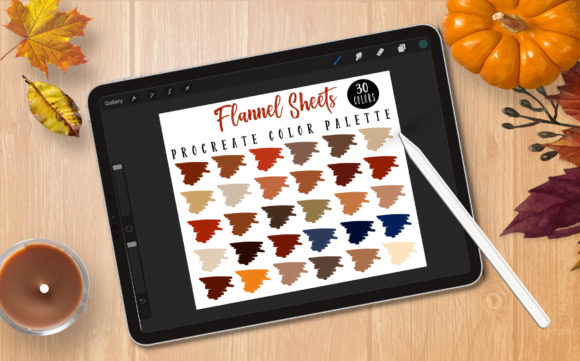 Mastering Autumn Aesthetics with the Procreate Palette -Flannel Sheets Colors