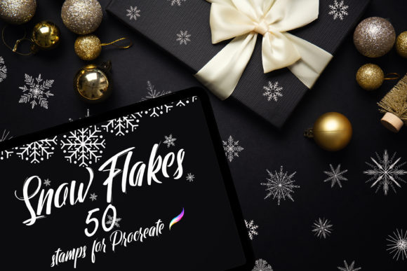 Transform Your Digital Art with Hello Winter Procreate Snowflake Stamps