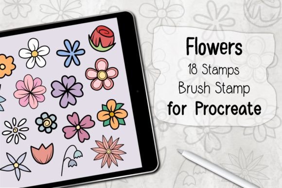 Unlock Creative Flow with Stamp Brush Procreate Flowers 01 for Digital Design