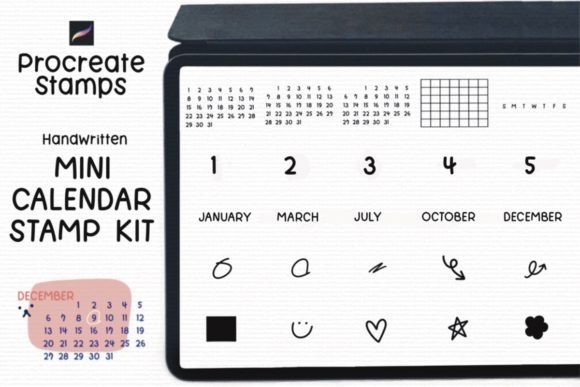 Unlock Endless Planning Possibilities with the Procreate Stamp Mini Calendar Kit