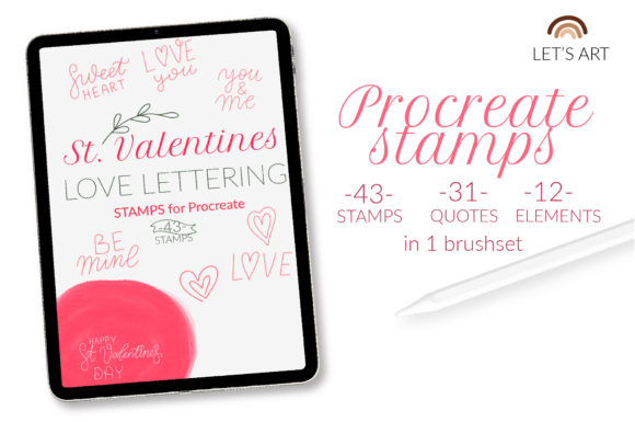 Valentine's Day Procreate Stamps: A Practical Asset for Digital Creators